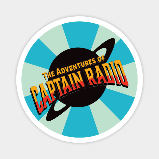 The Adventures of Captain Radio Podcast Logo with Background Magnet by Obscure Studios